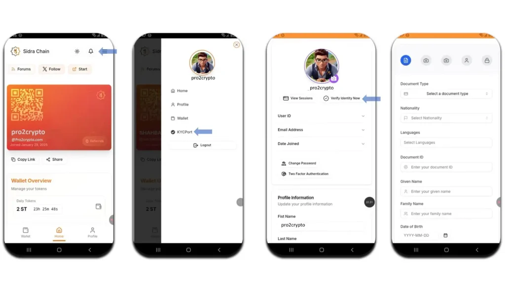 Sidra Chain KYC Face Problem