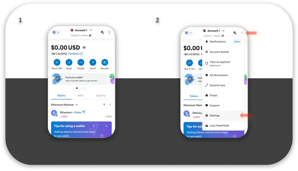 step by step add blast to metamask